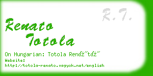 renato totola business card